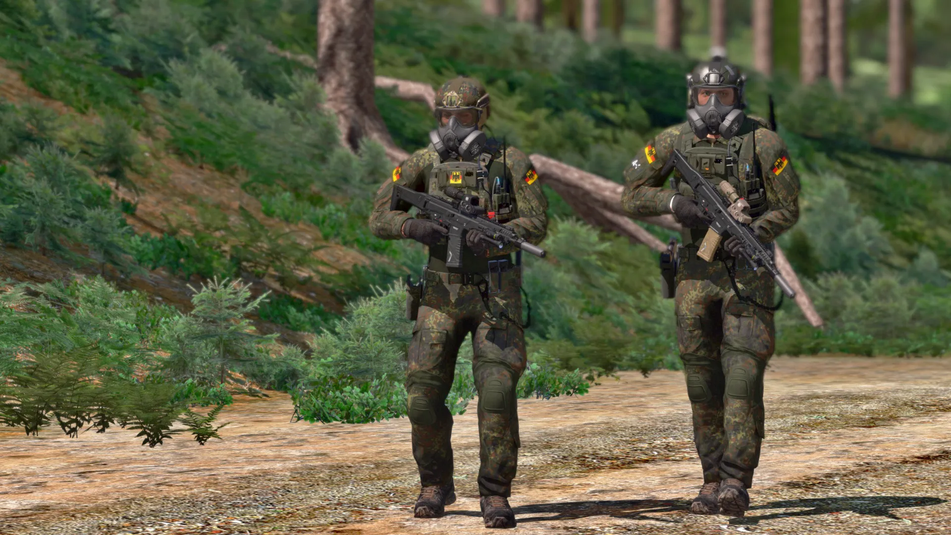 KSK Soldaten marschieren