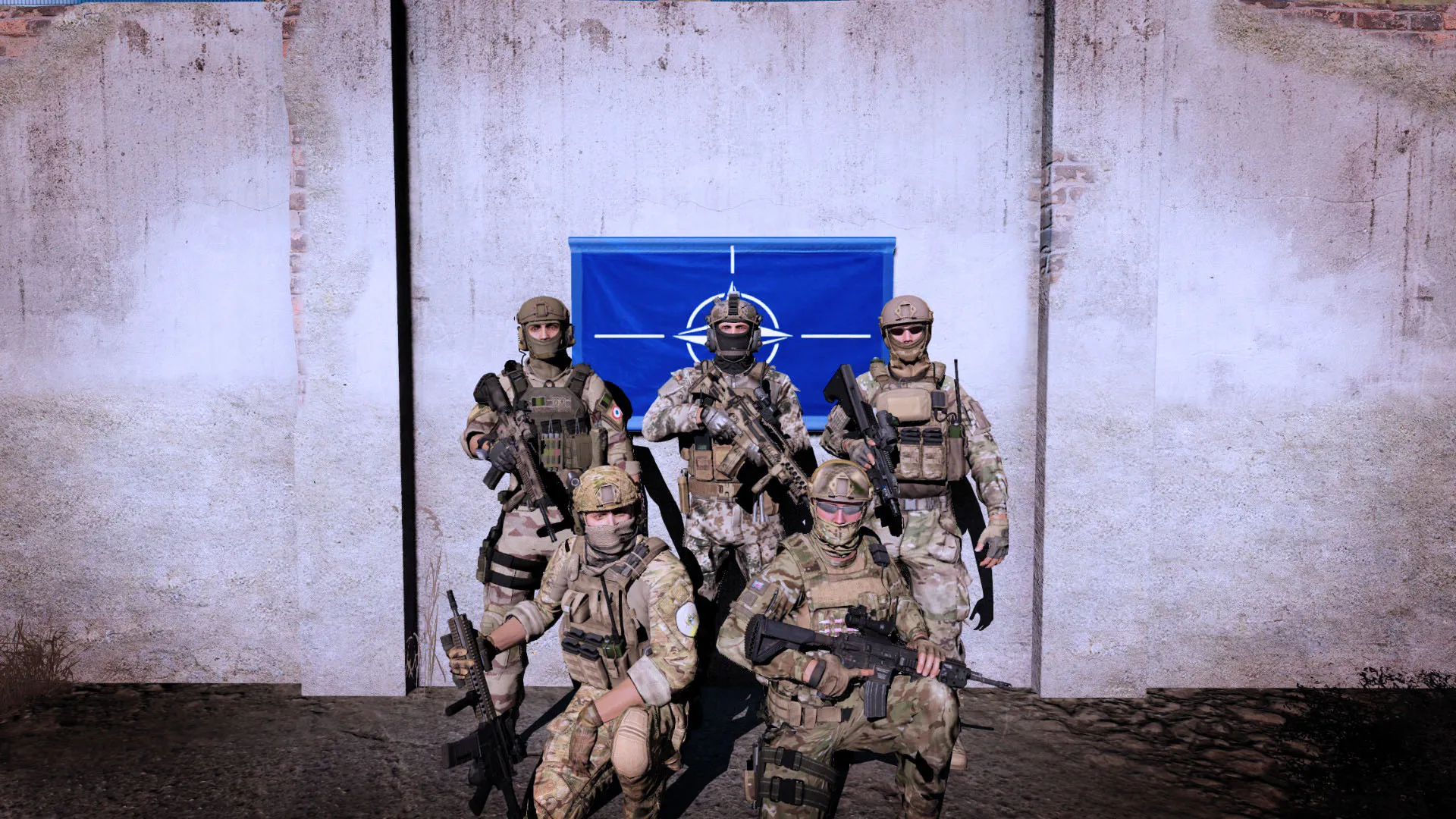 GruppeVorNatoFlagge